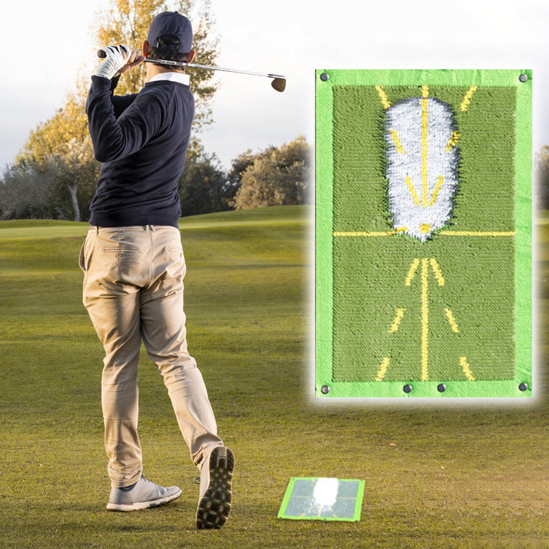 Portable Golf Training Mat For Swing Detection Batting Ball Trace Directional Detection Mat Swing Path Pads Swing