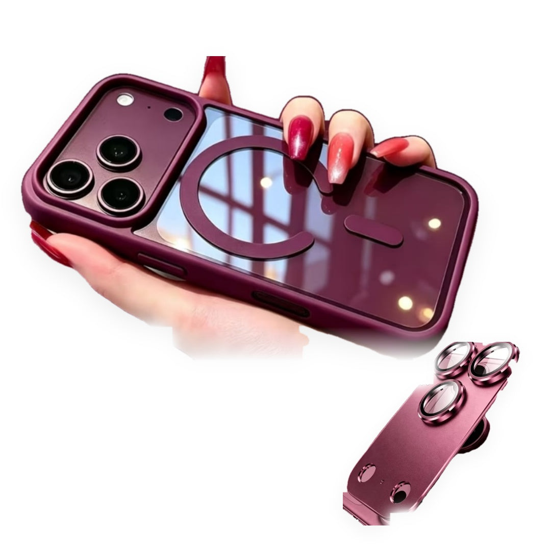 Clear Magnetic Charging Case for iPhone 17/18 Pro & Pro Max + Free Lens Protector